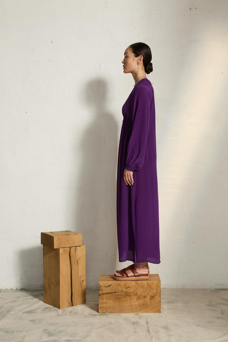 ROBE ESMEE SOIE - ULTRA VIOLET