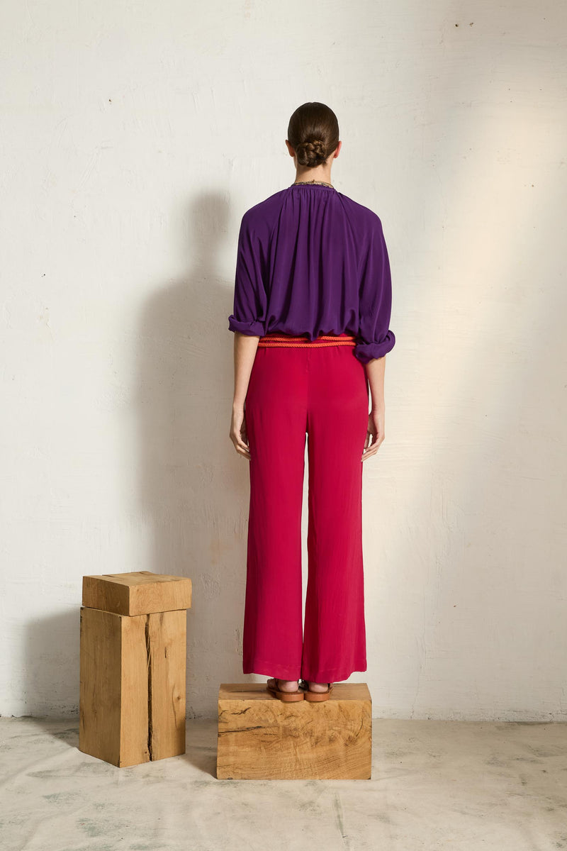 BLOUSE CLAUDE SOIE - ULTRA VIOLET