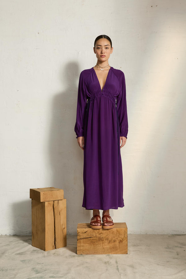 ROBE ESMEE SOIE - ULTRA VIOLET