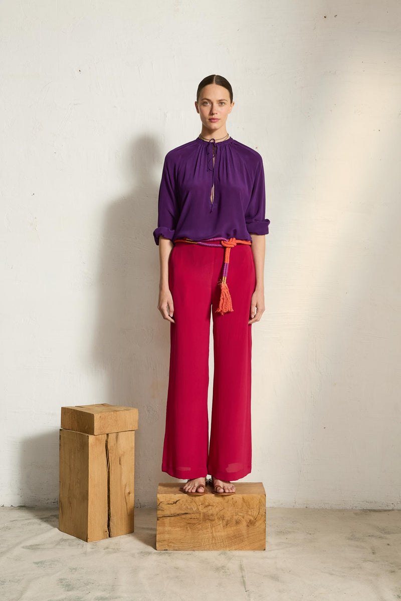 BLOUSE CLAUDE SOIE - ULTRA VIOLET