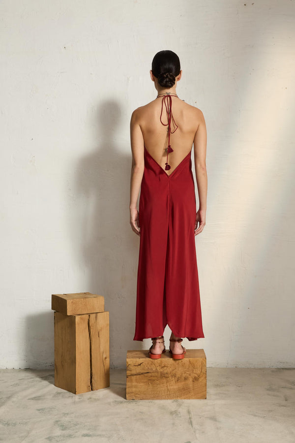 ROBE IVINA SOIE - PAPRIKA