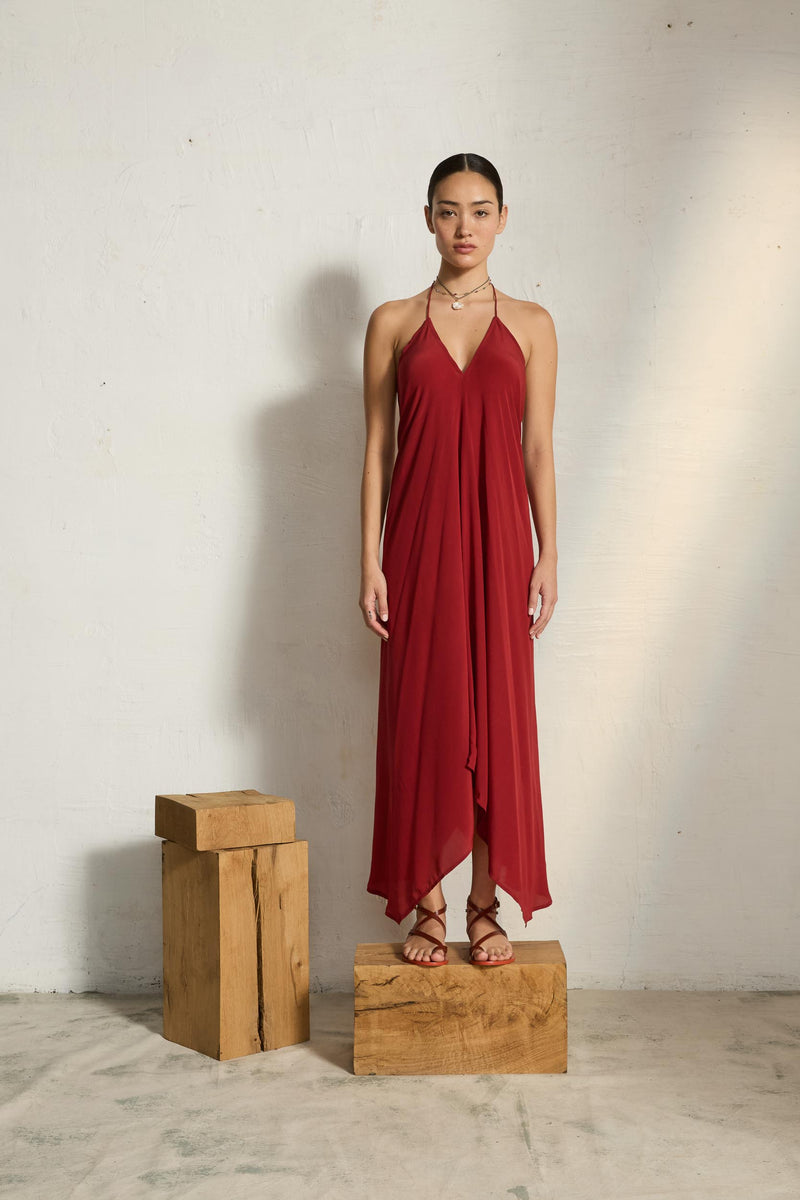 ROBE IVINA SOIE - PAPRIKA