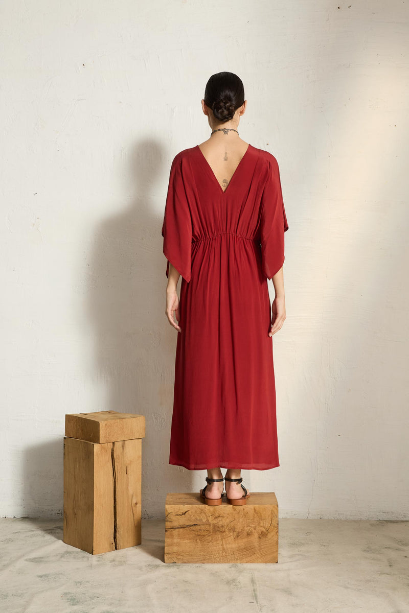 ROBE SOUANE SOIE - PAPRIKA