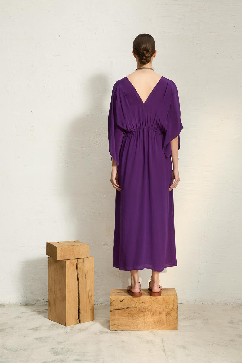 ROBE SOUANE SOIE - ULTRA VIOLET