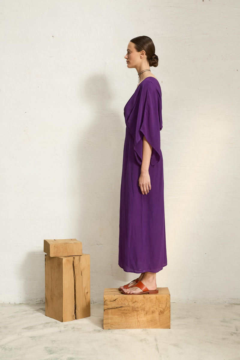 ROBE SOUANE SOIE - ULTRA VIOLET