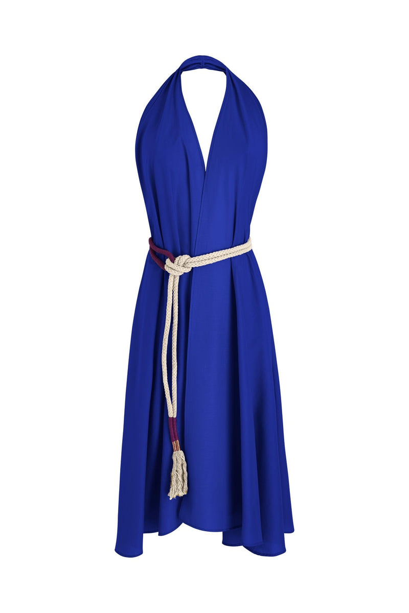 ROBE PARÉO MALIN MI-LONG ALINE - PURPLE BLUE