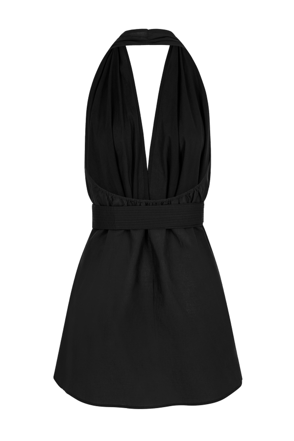 ROBE PARÉO MALIN COURT AVA - BLACK