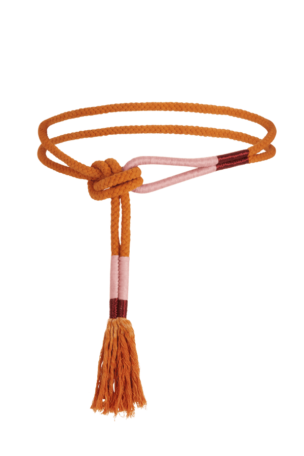 CEINTURE EN CORDE PATRIMONIO - APRICOT