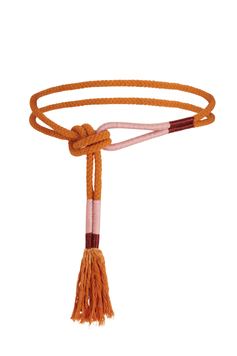 CEINTURE EN CORDE PATRIMONIO - APRICOT