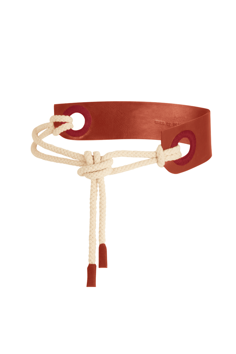 CEINTURE EN CUIR PENELOPE - AUBURN