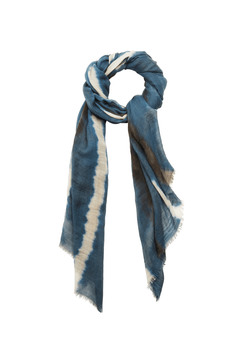 ETOLE TIE AND DYE ETAMINE DE LAINE - BLUE PRINT