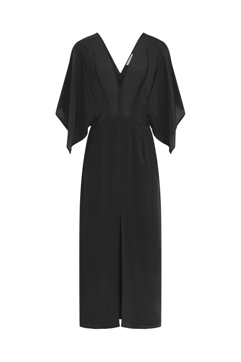 ROBE SOUANE SOIE - BLACK