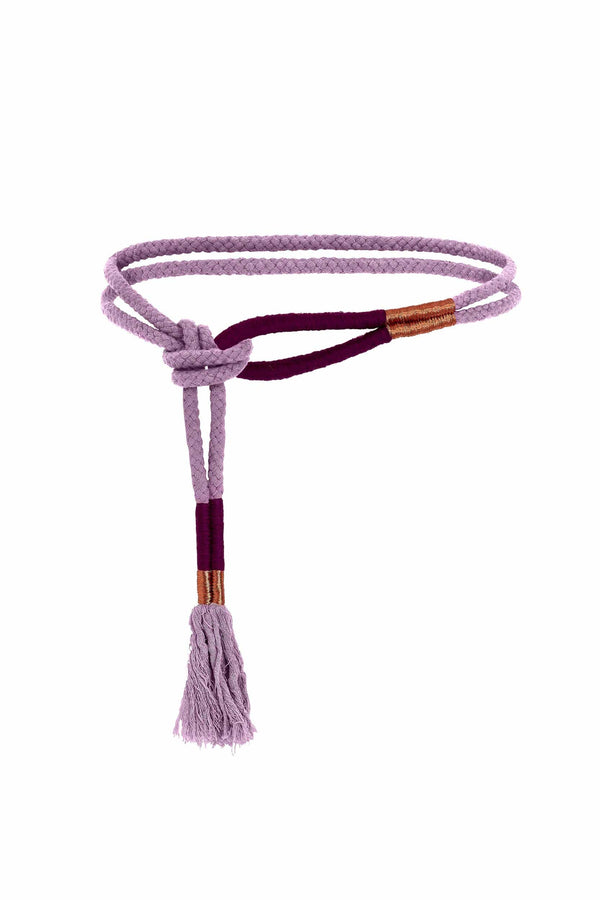 CEINTURE EN CORDE PATRIMONIO - MAUVE MIST